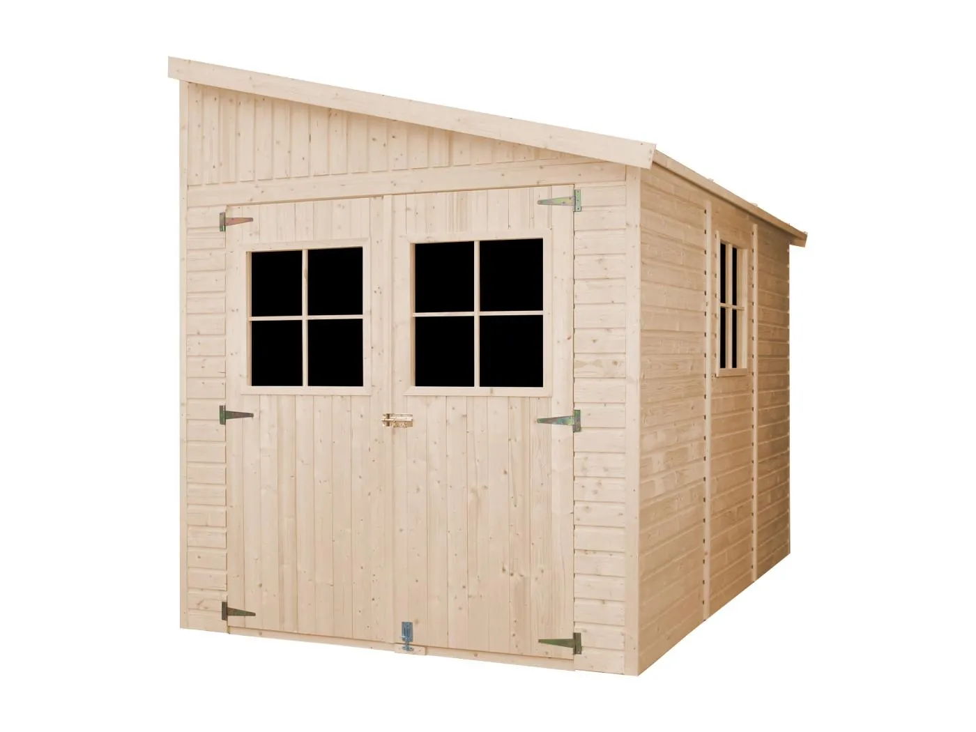 Holz Gartenschuppen (mit Seitenwand) - H244x216x318 cm/6,2 m2 -  TIMBELA M339A