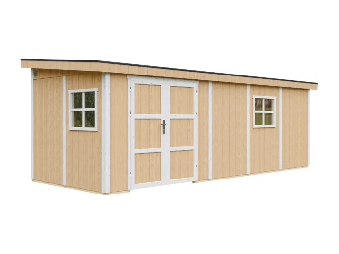 Gartenhaus Premium Qualität 14,3 m² - H231x248x648 cm - Ohne Boden und Seitenwand – Timbela M941B-HARVEST HONEY