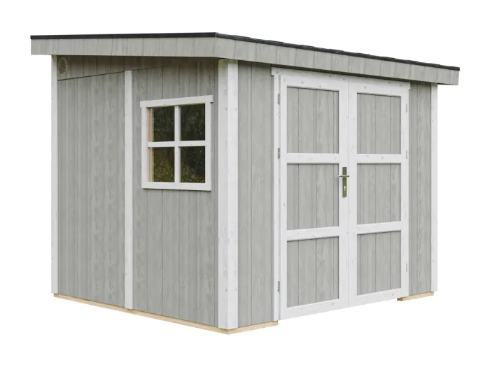 Gartenhaus Premium Qualität 5,9 m² - H231x248x294 cm - Ohne Boden und Seitenwand – Timbela M938B-TUNDRA GREY