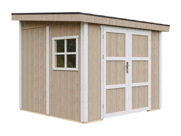 Gartenhaus Premium Qualität 5,9 m² - H231x248x294 cm - Ohne Boden und Seitenwand – Timbela M938B-TERRA BROWN