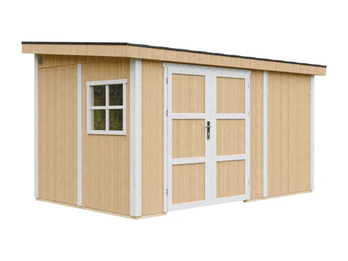 Gartenhaus Premium Qualität 8,68 m² - H231x248x412 cm - Ohne Boden und Seitenwand – Timbela M939B-HARVEST HONEY