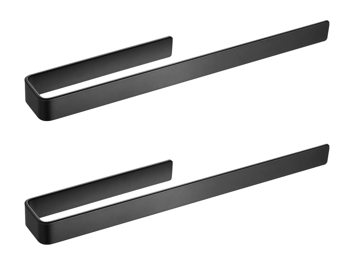 2-teiliger Handtuchhalter für das Badezimmer, CECIPA MAX schwarzer Handtuchhalter, 40 cm seitlicher Handtuchhalter für den Badezimmerschrank