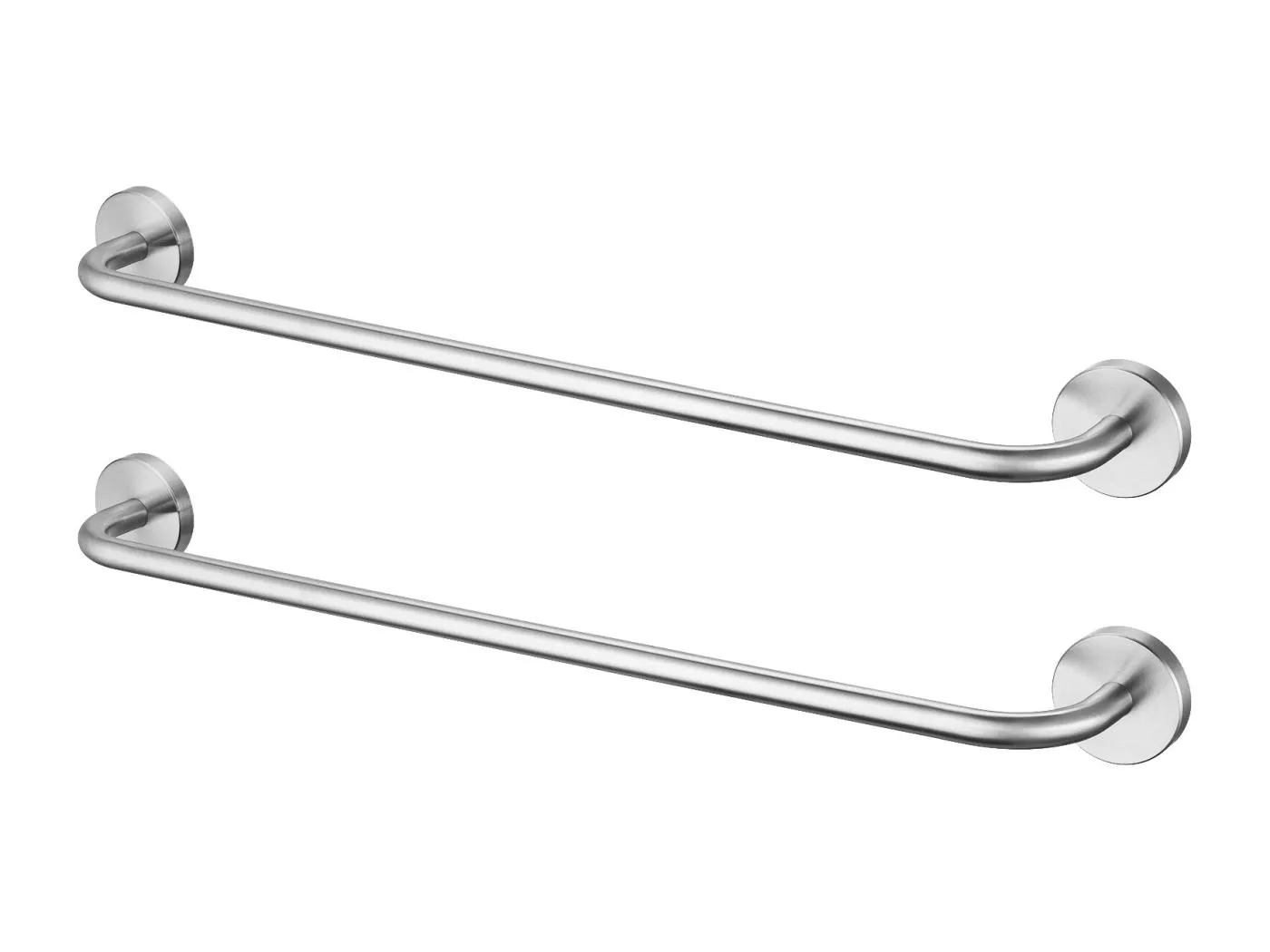 Auralum MAX Handtuchhalter fürs Badezimmer, 60 cm, Wandmontage, selbstklebend oder zum Bohren, wasserdicht, Handtuchstange aus 304 Edelstahl, 2 Stück