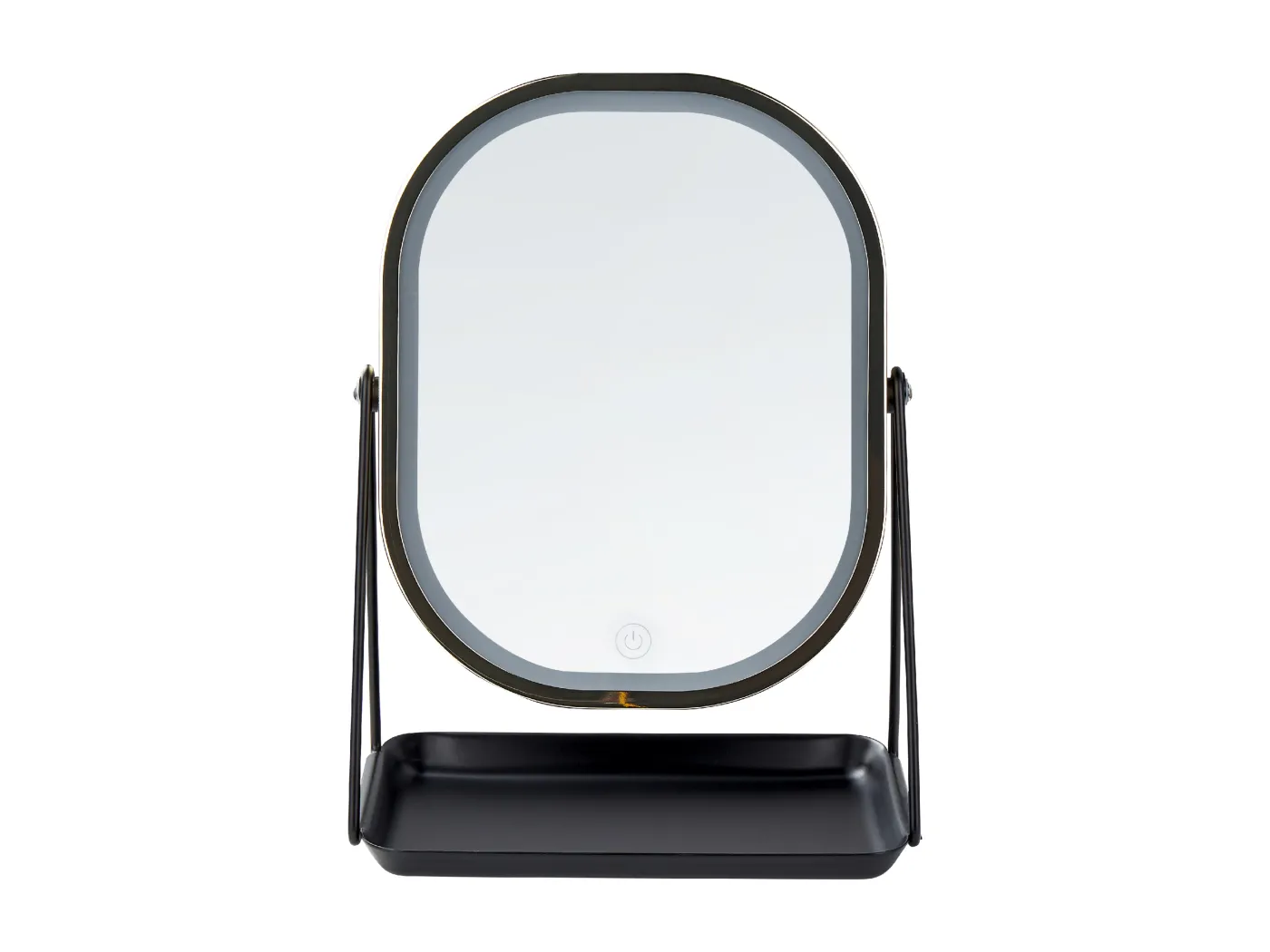 Spiegel für den Frisiertisch beleuchteter LED Schminkspiegel 20 x 22 cm Gold Dordogne