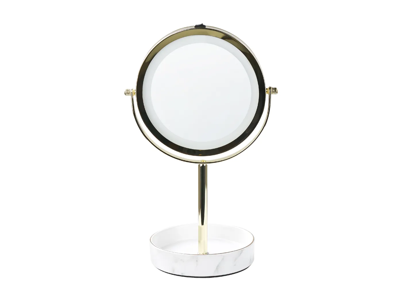 Kosmetikspiegel LED SAVOIE Weiss / Gold