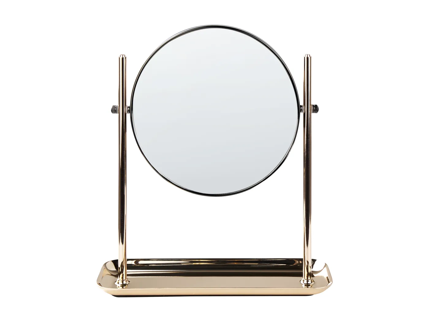 Kosmetikspiegel Eisen gold/ schwarz ø 20 cm doppelseitig Vergrößerung Finistere