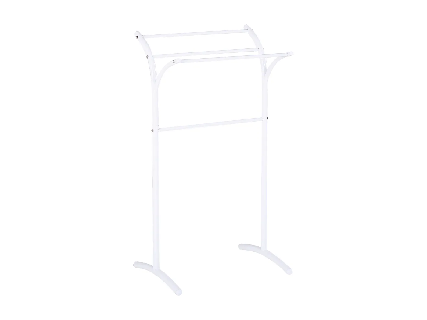 Bad-Accessoires Handtuchhalter 51 x 91 cm Stahl 4 Reihen glänzend weiß Yopal