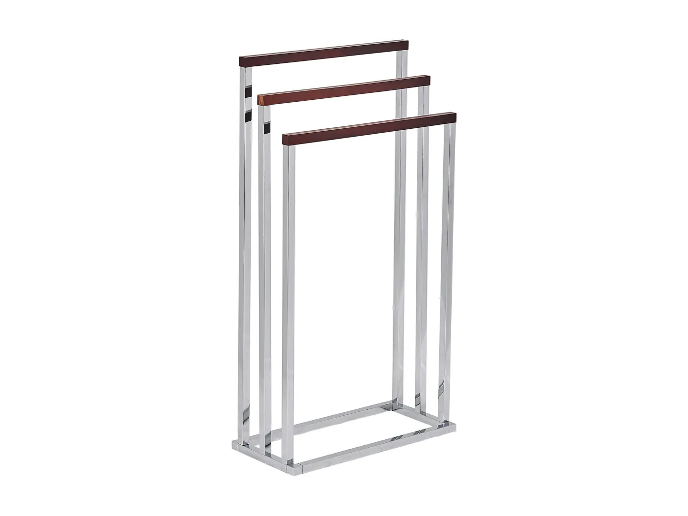 Handtuchständer in verchromter Edelstahloptik mit 3 Armen silber/braun Charras