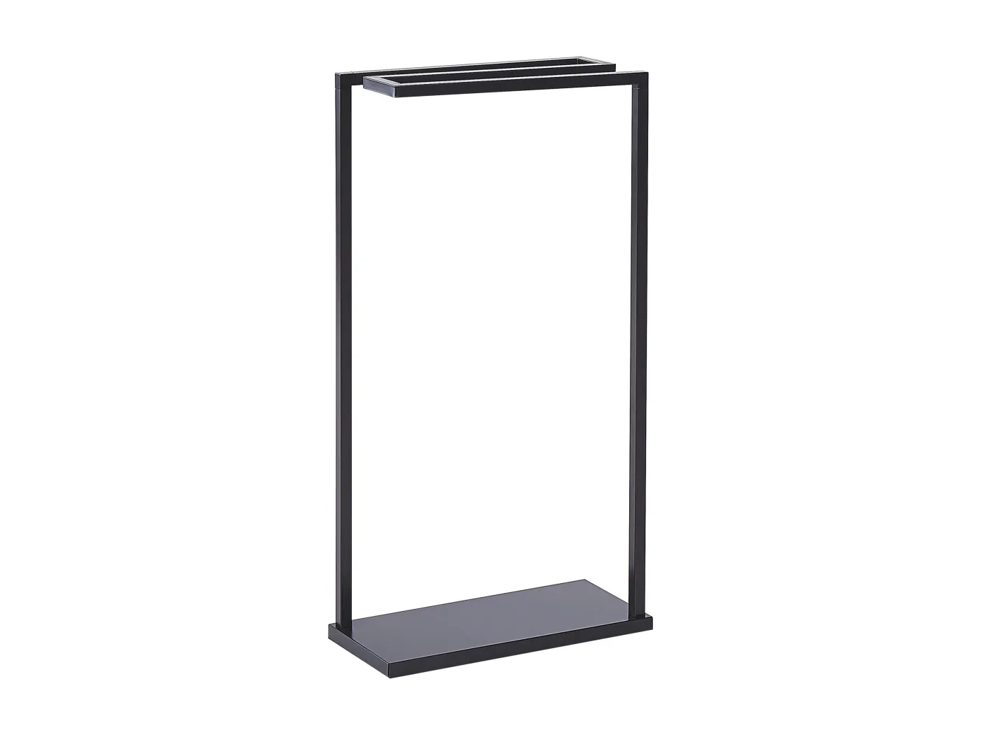 Bad-Accessoires Handtuchhalter 42x83 cm Stahl 3 Reihen matt schwarz Garcitas