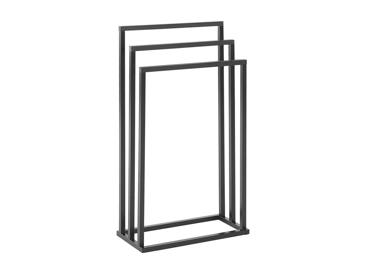 Handtuchständer in matter Edelstahloptik mit 3 Armen schwarz/dunkelbraun Charras