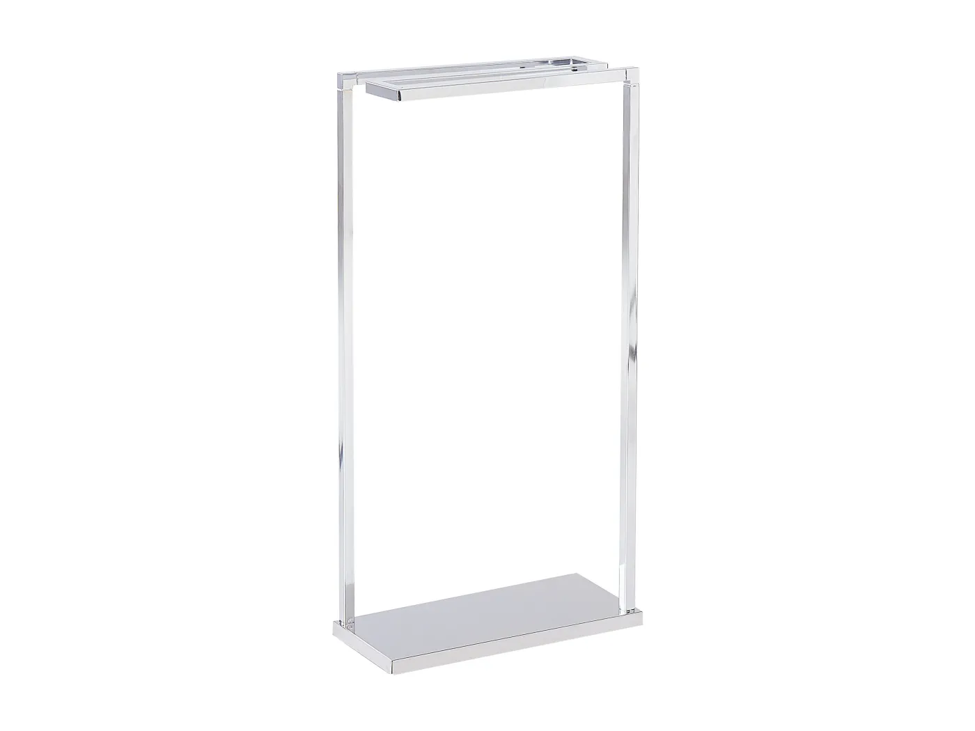 Bad-Accessoires Handtuchhalter 42x83 cm Stahl 3 Reihen glänzend silber Garcitas