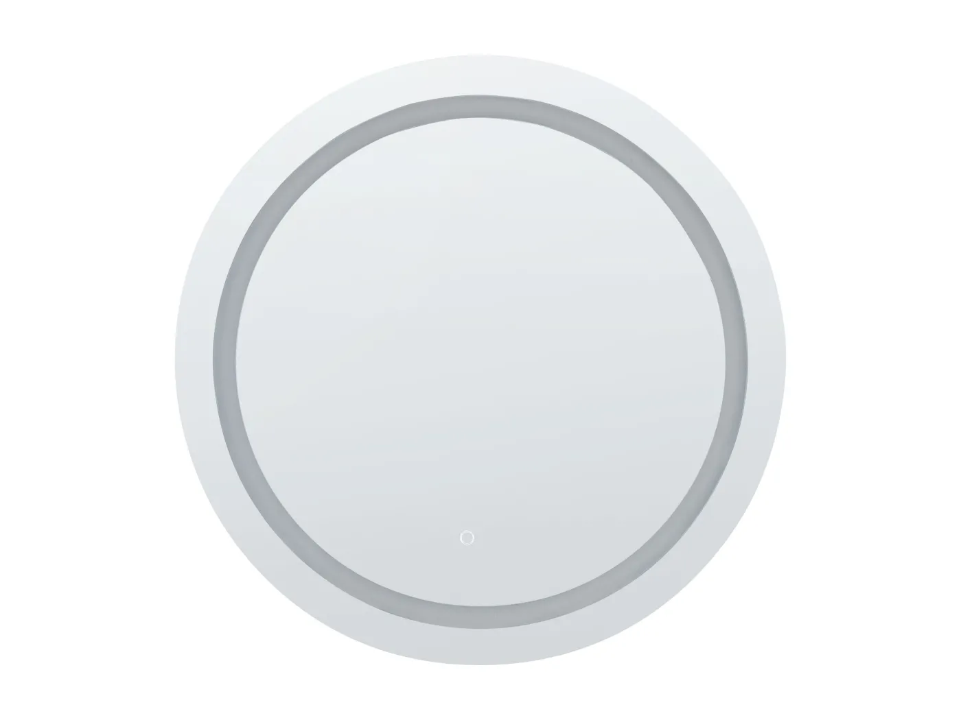 Badspiegel mit LED-Licht Touch-Sensor Antibeschlag silber ø 79 cm Courseulles