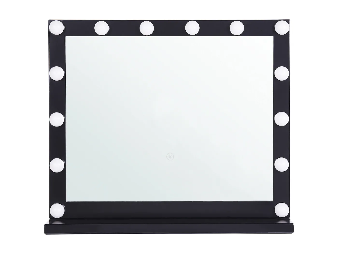 Wandspiegel mit LED Schwarz Hollywood-Stil 50x60 cm Beauvoir