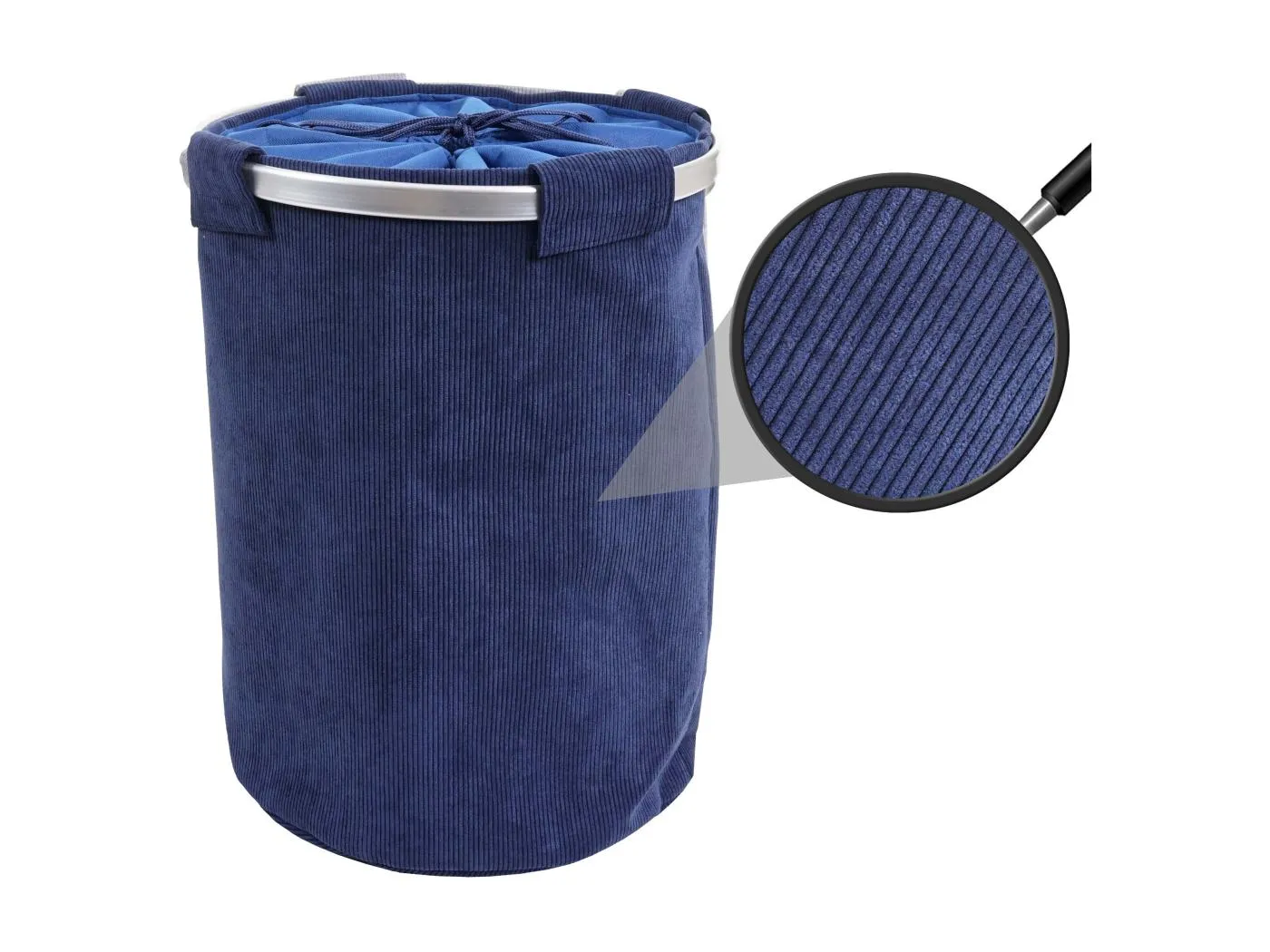 Wäschesammler MCW-C34 mit Netz 65l Cord, Cord blau