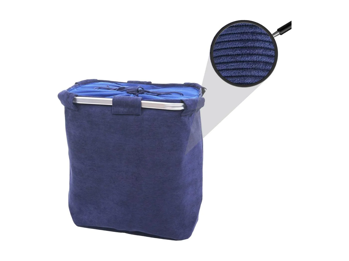 Wäschesammler MCW-C34, Cord blau