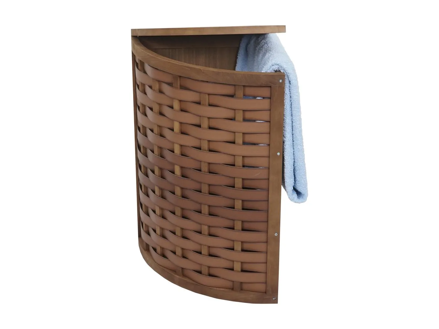 Eck-Wäschekorb MCW-H87, Braun