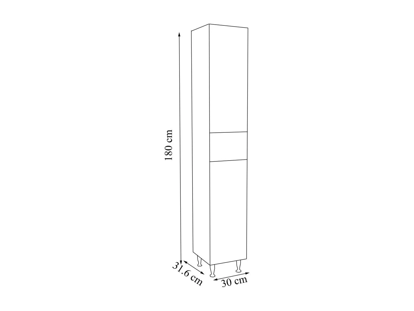 Holz Badmöbel Bad Hochschrank Badschrank Silora