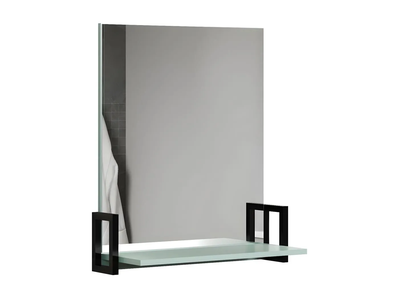 Matix Bad Spiegel mit Ablage blau, grau.