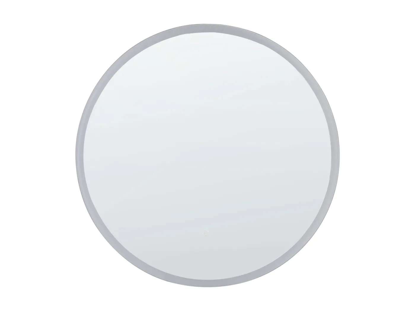 Badspiegel mit LED-Licht Touch-Sensor Antibeschlag silber ø 79 cm Deauville