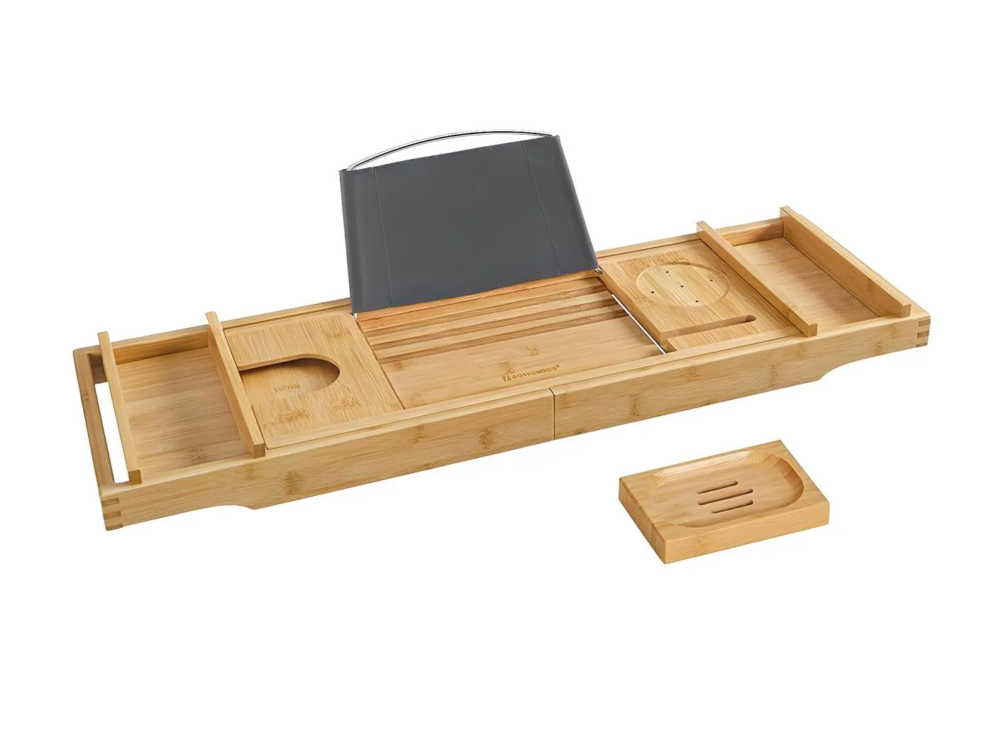 ausziehbarer Badewannenaufsatz aus Bambus - L75/109 cm