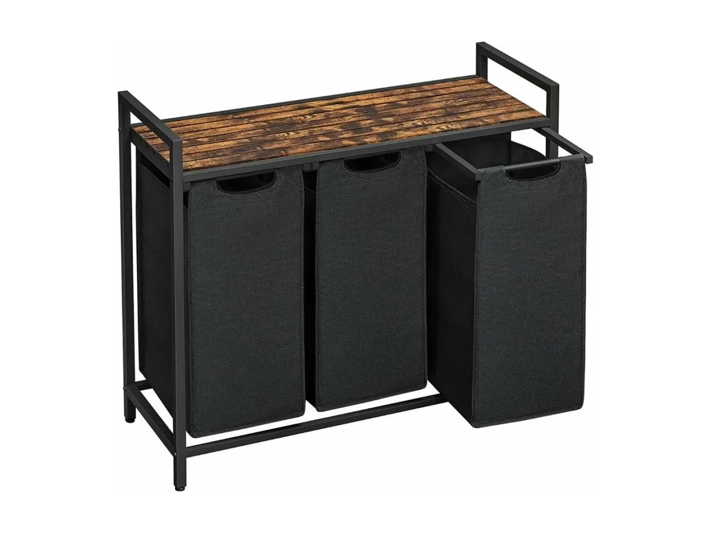 Wäschebehälter mit 3 Fächern 38L