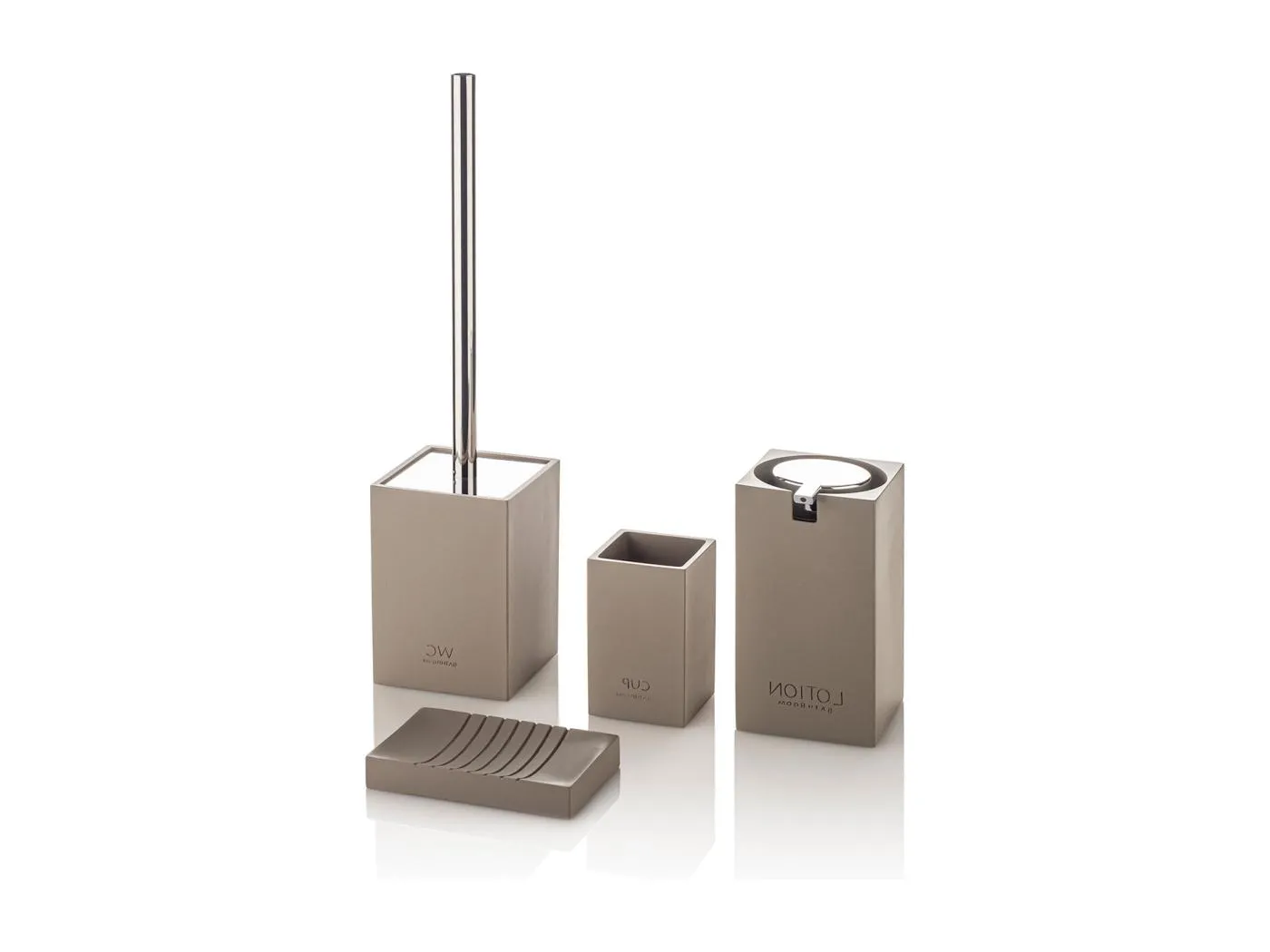 4 -teiliges DOHA taubengraues Badezimmer Set