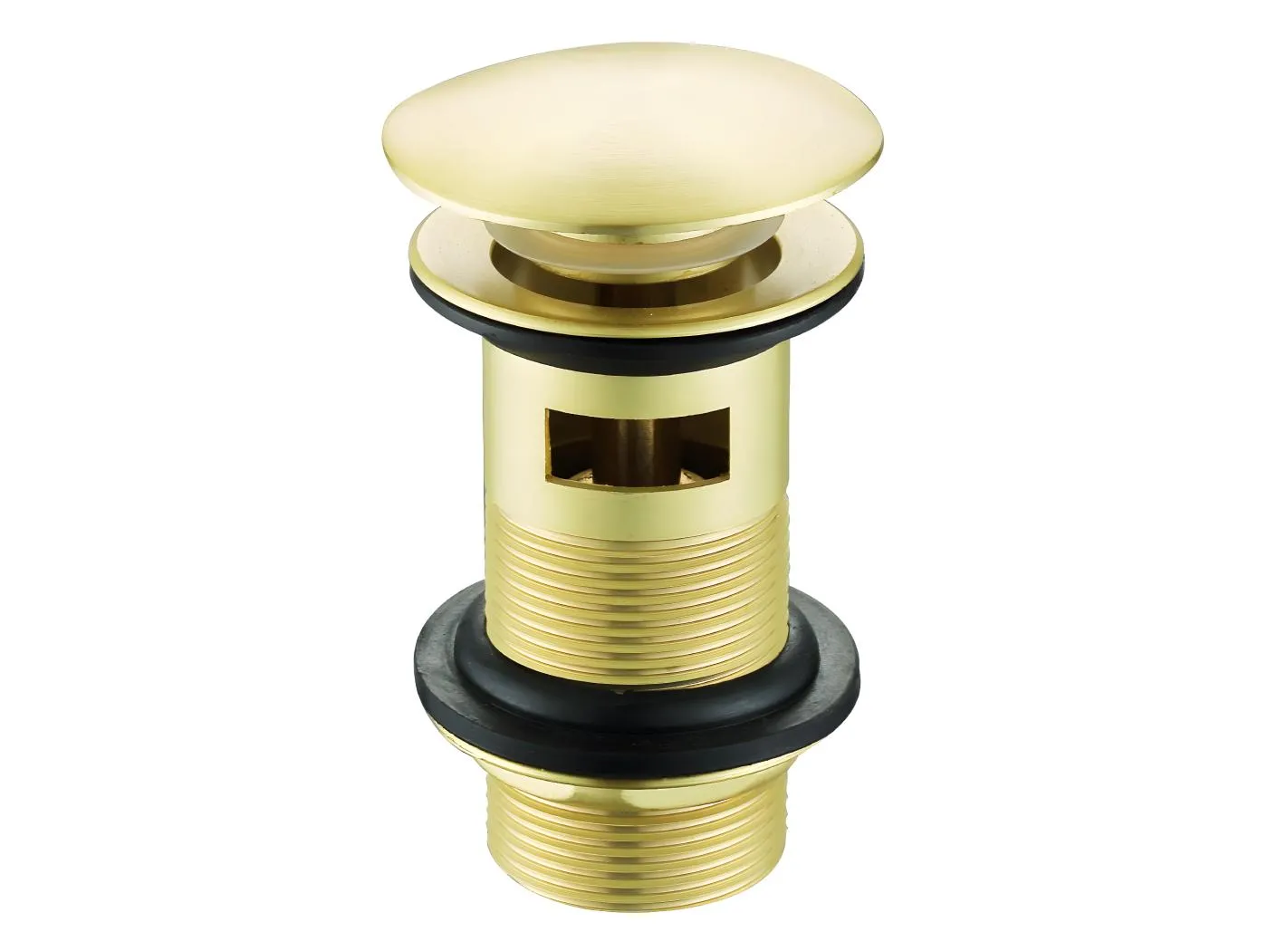 Ablaufventil für Waschbecken mit Überlauf gold