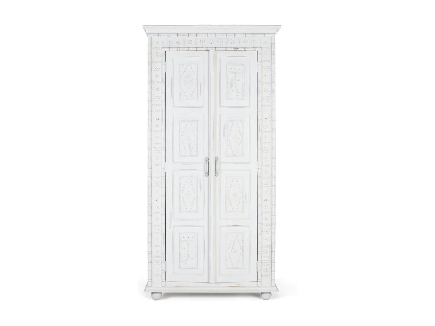 2-türiger Kleiderschrank handgefertigt aus Mangoholz