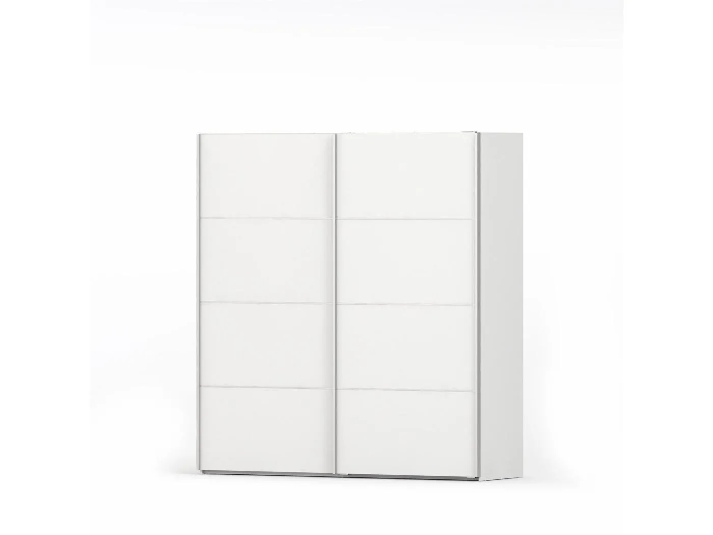 Verona Schwebetürenschrank Breite 182 cm, Höhe 201 cm weiss.