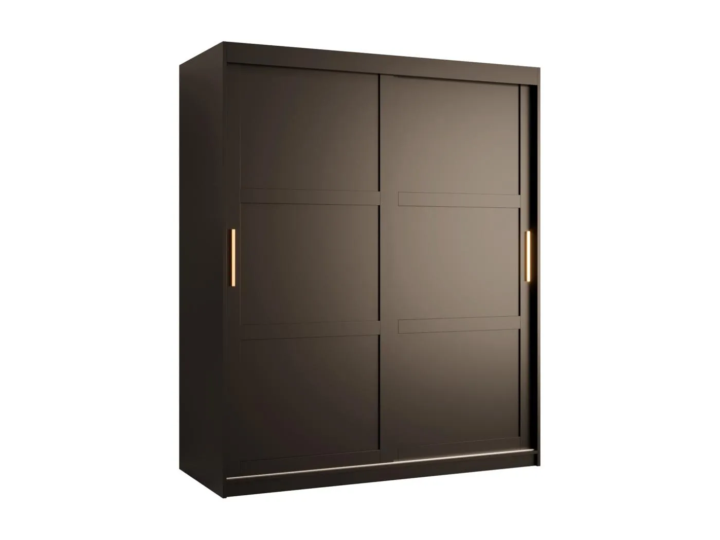 Schwebetürenschrank Ramiro 1 200/150/62 ( Schwarz)