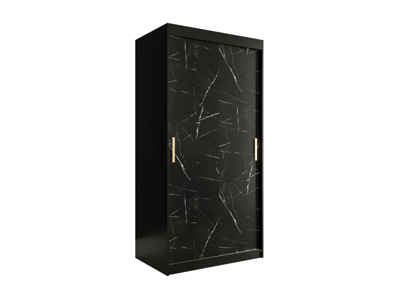 Schwebetürenschrank Marmur T 200/100/62 ( Schwarz)