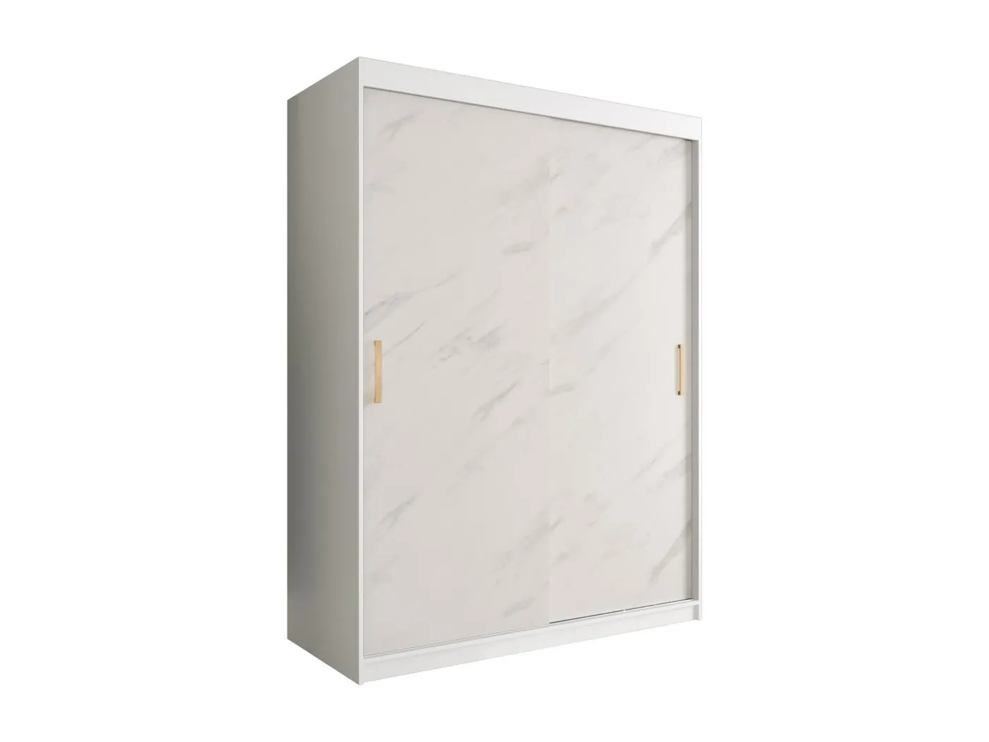 Schwebetürenschrank Marmur T 200/150/62 ( Weiß)