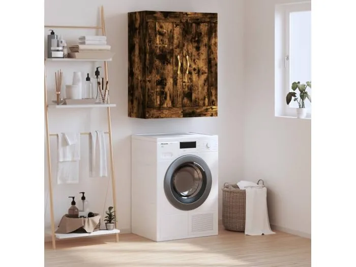 Wandschrank,Wandhängeschrank Räuchereiche 69,5x34x90 cm Holzwerkstoff -gkd491517