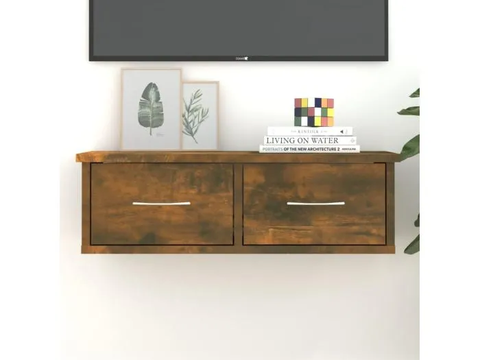 Wandschrank,Wandhängeschrank Räuchereiche 60x26x18,5 cm Holzwerkstoff -gkd65431