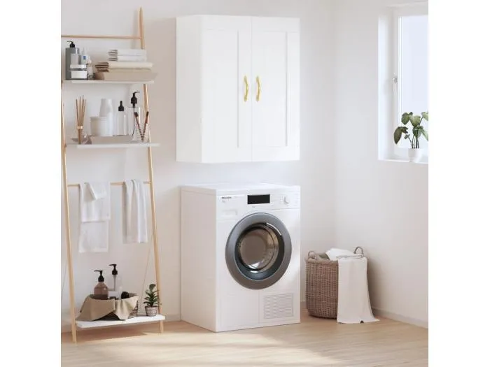 Wandschrank,Wandhängeschrank Weiß 69,5x34x90 cm Holzwerkstoff -gkd481205