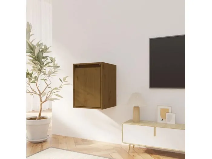 Wandschrank,Wandhängeschrank Honigbraun 30x30x40 cm Massivholz Kiefer -gkd488269