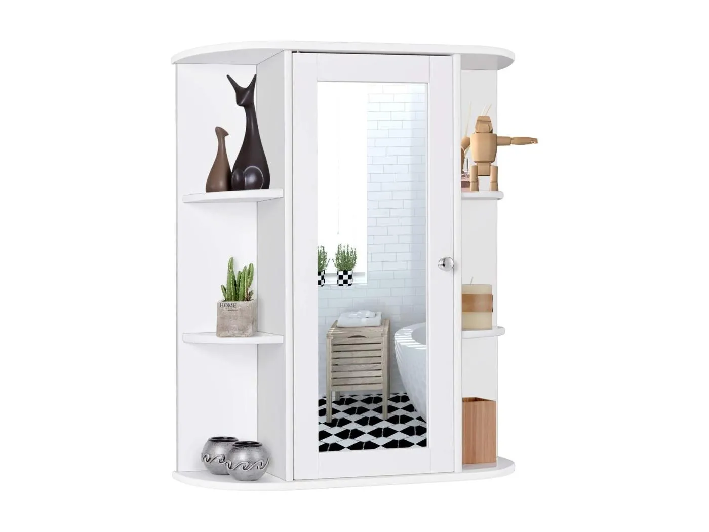 Badschrank mit Spiegel Spiegelschrank