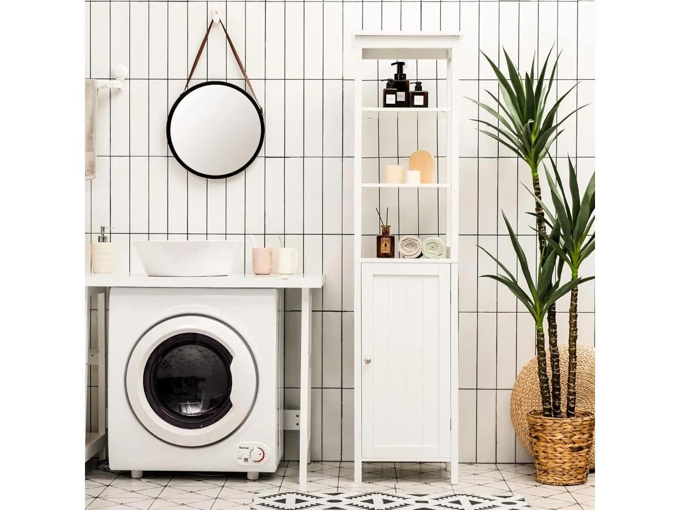 Hochschrank mit 3-Positionen-Ablage