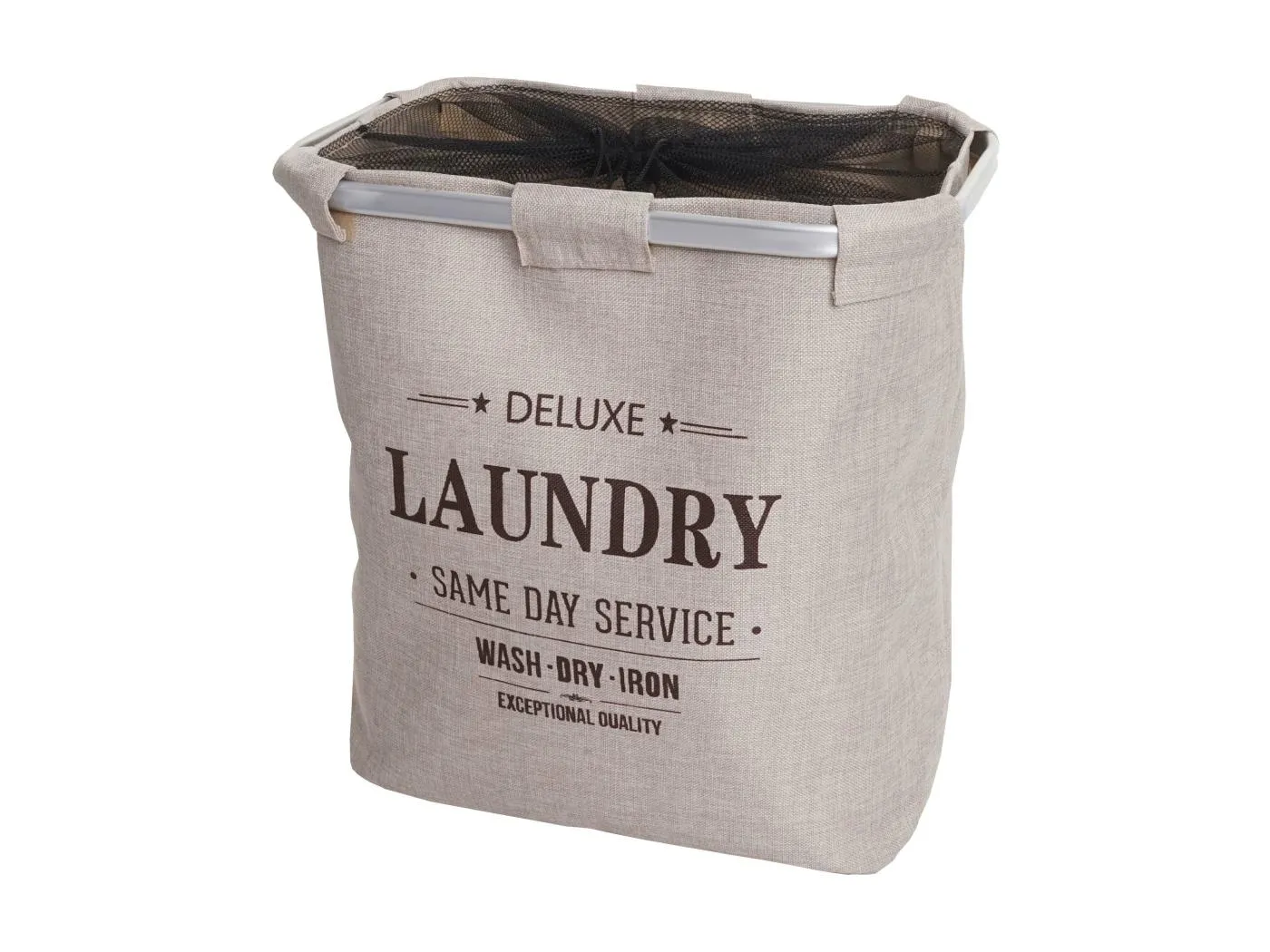 Wäschesammler MCW-C34 mit Netz 82l, Beige