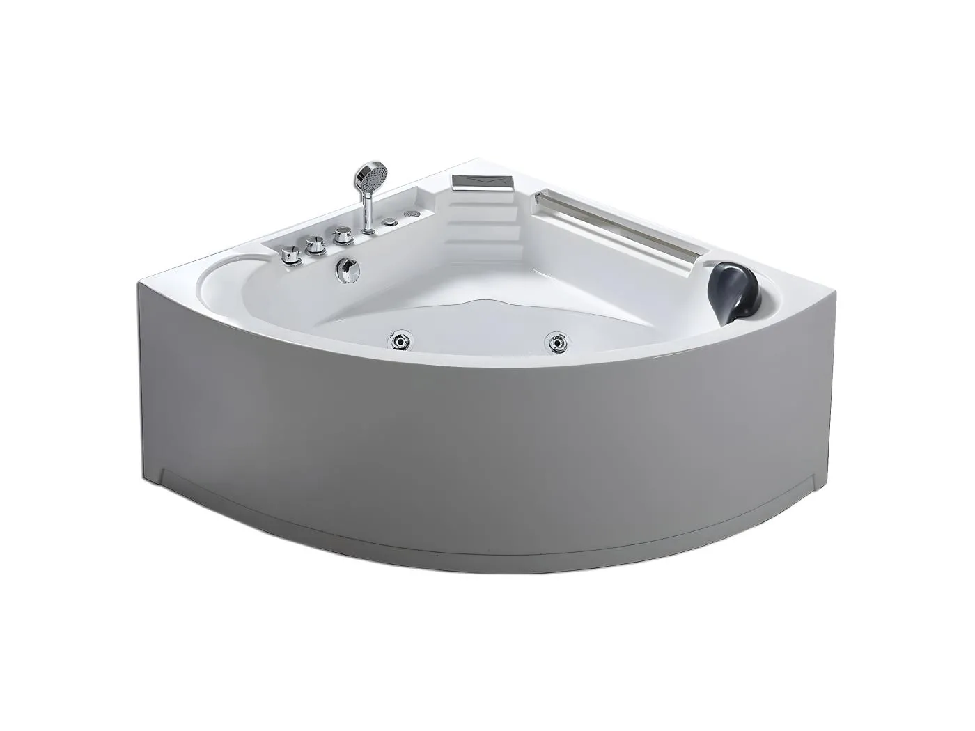 Whirlpoolbadewanne 135 x 135 cm weiß 6 Düsen - Sage