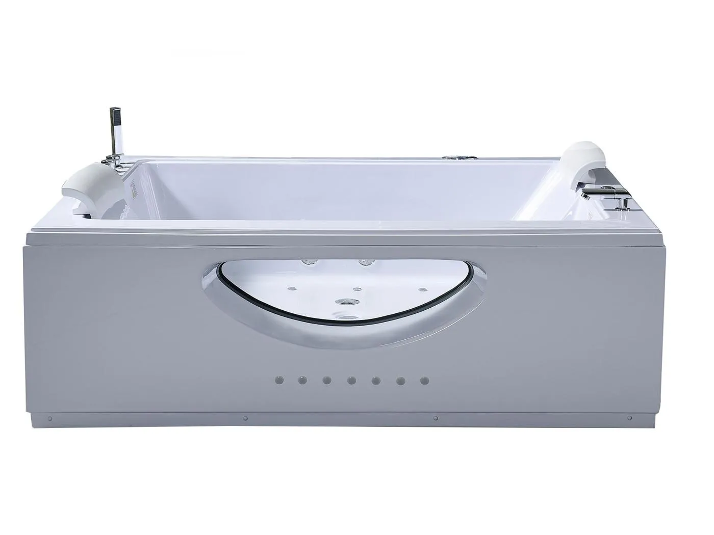 Whirlpoolbadewanne 178 x 147 cm weiß Doppelpumpe 33 Düsen - Petal