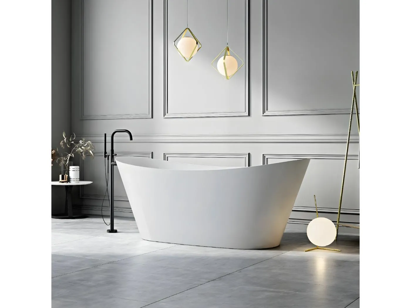 Vasca freestanding ovale PALMA bianca Opaca 170 cm