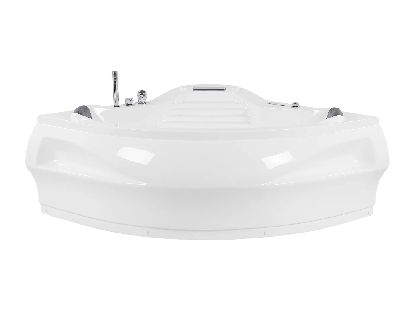 Moderne Badewanne 210 x 145 cm mit Massagefunktion Sanitäracryl weiß Monaco