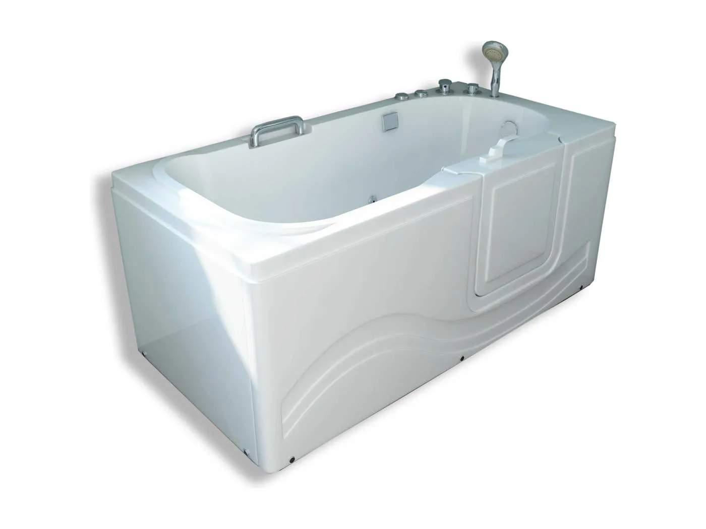 Whirlpool Badewanne mit Tür rechts, 153 x 76 cm – Pansy