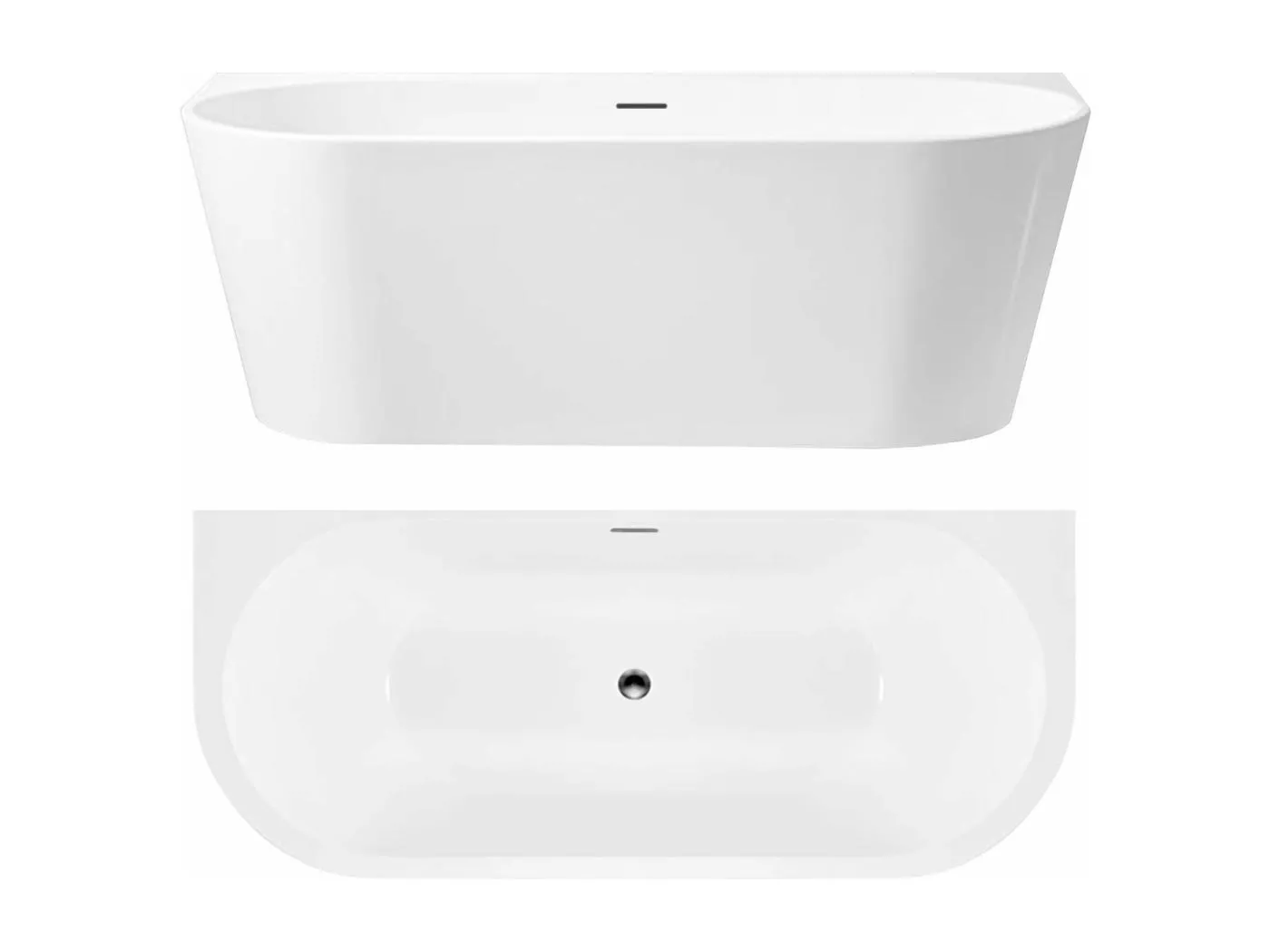 Acryl Wandmontage Badewanne Rea Capri 170Cm White