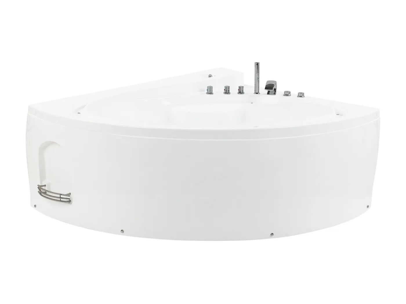 Luxus Whirlwanne Eckbadewanne Spa weiß große Wanne mit Massage LED Pelican