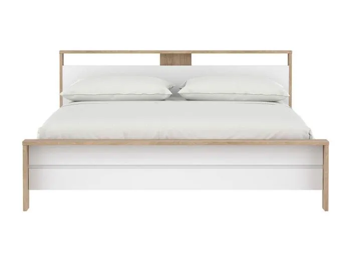 Next Bett mit 1 Einlegeboden 180x200cm weiß Hochglanz.