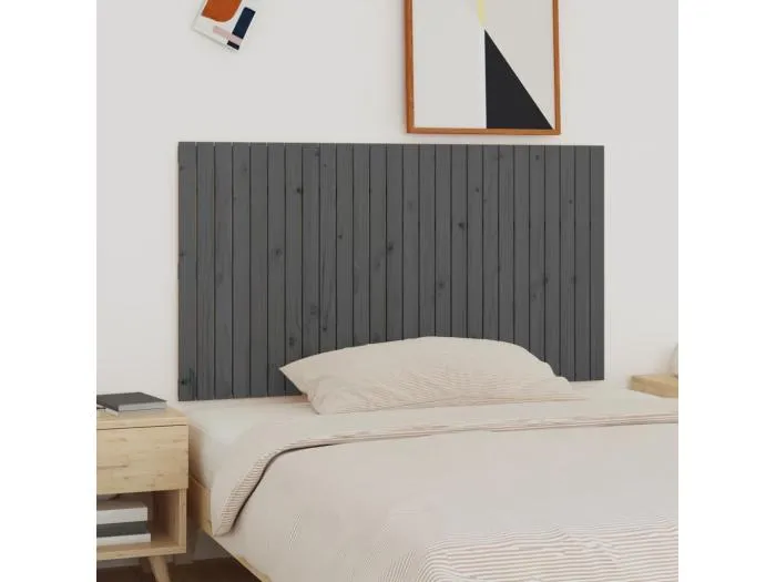 Wand-Kopfteil für Bett | Bett-Kopfteil Grau 166x3x90 cm Massivholz Kiefer -MN445088
