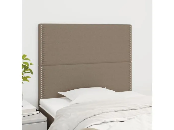 2er Kopfteil für Bett | Bett-Kopfteile Taupe 80x5x78/88 cm Stoff -MN496819