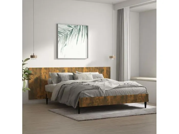 Wand Kopfteil für Bett | Bett-Kopfteil Räuchereiche 240x1,5x80 cm Holzwerkstoff -MN990255